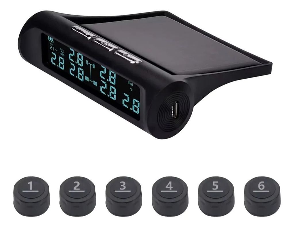 Sensor Sist Monitereo Presión 6 Neumáticos Solar Tpms-0