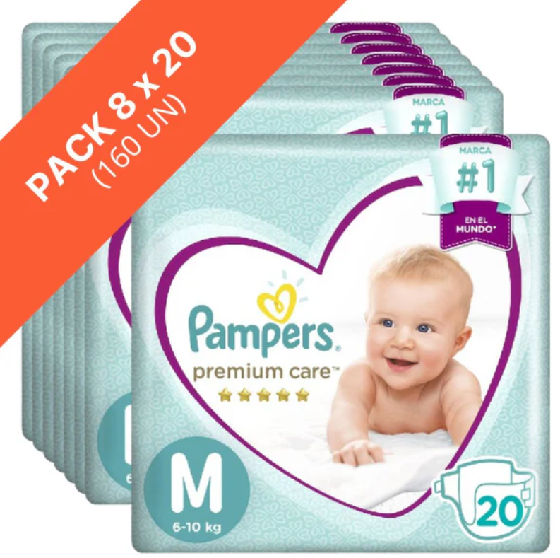 Pañales Pampers Premium Care M 160 pañales-1
