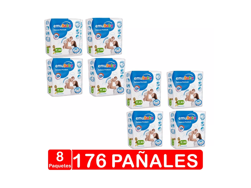 Emubaby Premium M x8 176 pañales-1