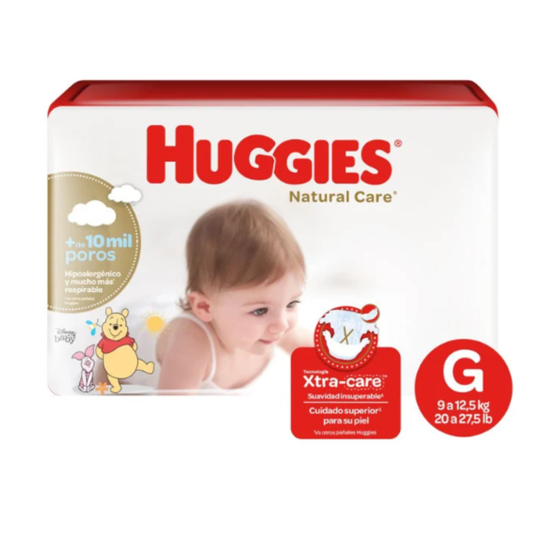 Pañales Huggies Natural Care G X4 72 Unidades-0