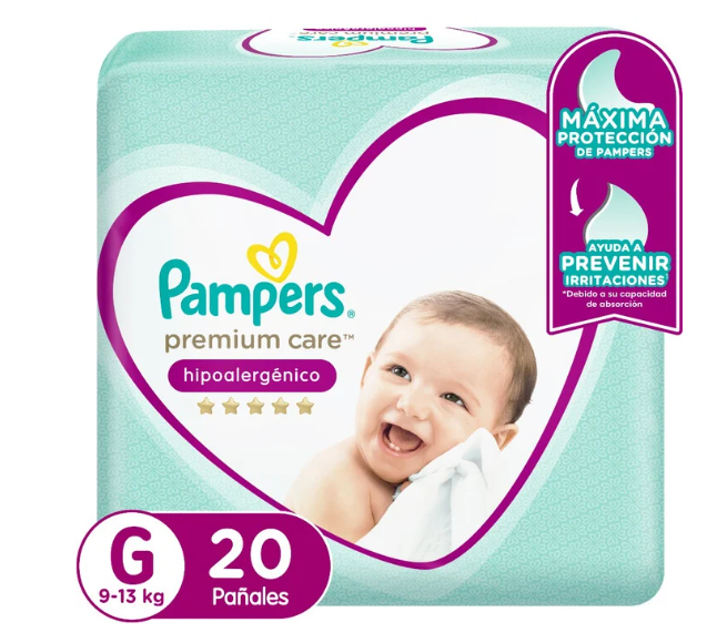 Pañales Pampers Premium Care G 160 pañales-0