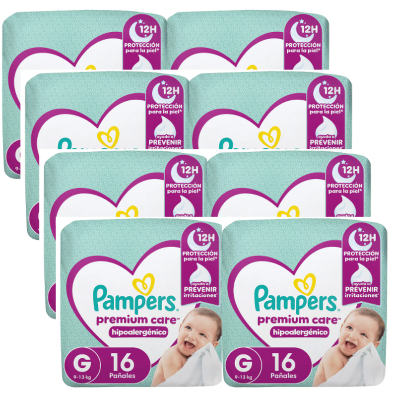 Pañales Pampers Premium Care G 128 pañales