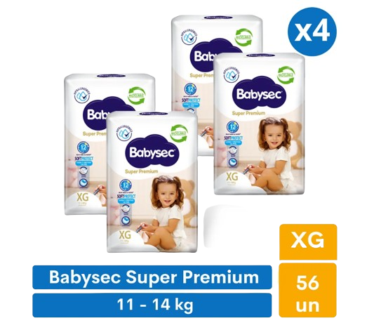 Pañales Babysec Super Premium XG 56 pañales-1