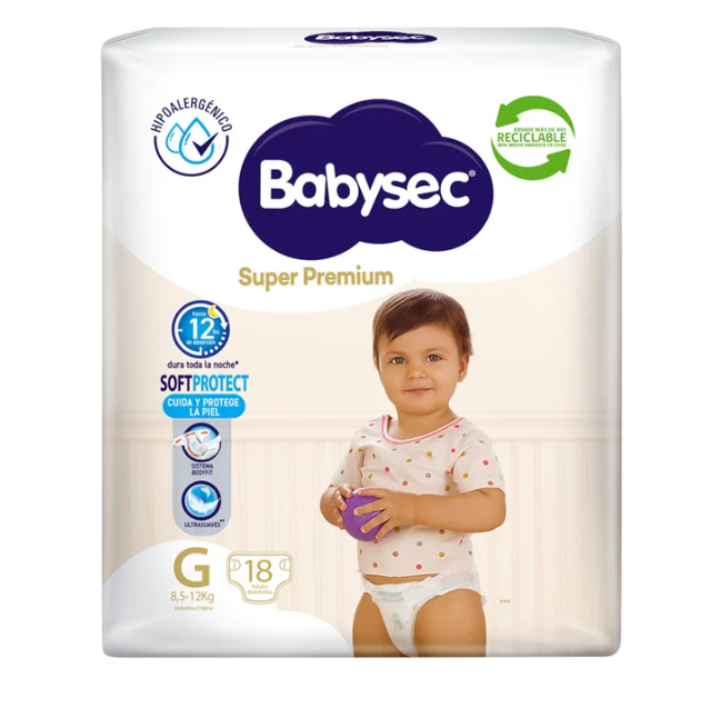 Pañales Babysec Super Premium G 144 pañales-0