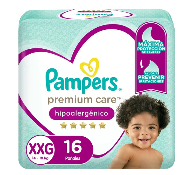 Pañales Pampers Premium Care XXG 128 pañales-0