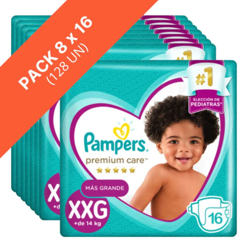 Pañales Pampers Premium Care XXG 128 pañales-1