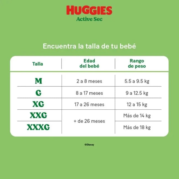 Maleta Huggies Active Sec XG 52 Und-1