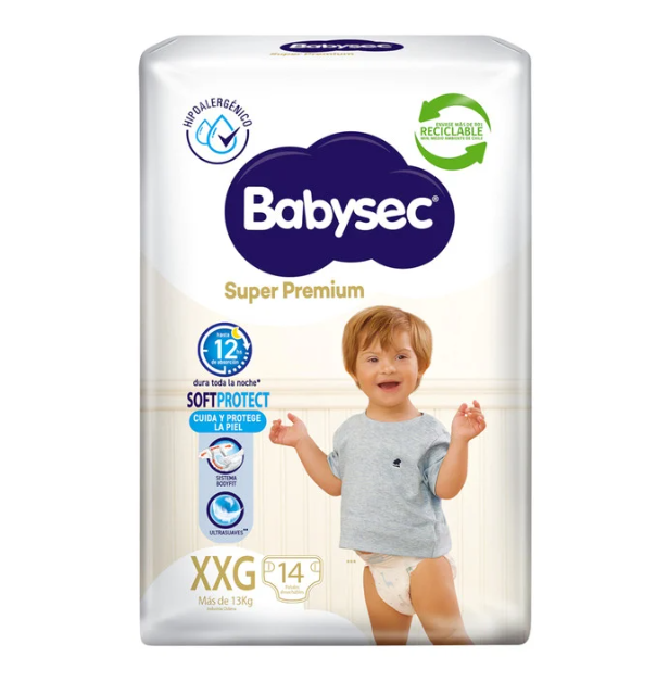 Pañales Babysec Super Premium XXG 112 pañales-0
