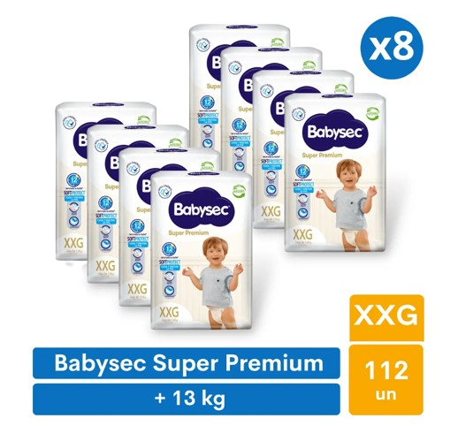 Pañales Babysec Super Premium XXG 112 pañales-1