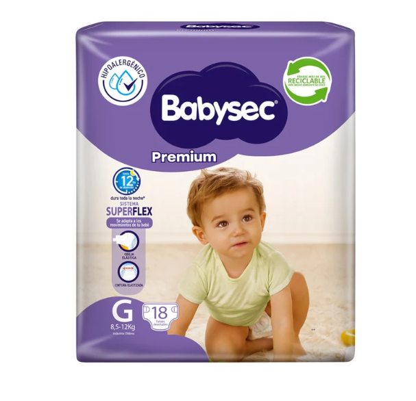 Pañales Babysec Premium G 72 pañales-0