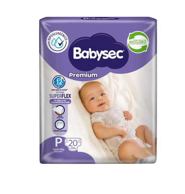 Pañales Babysec Premium P X 80 pañales-0