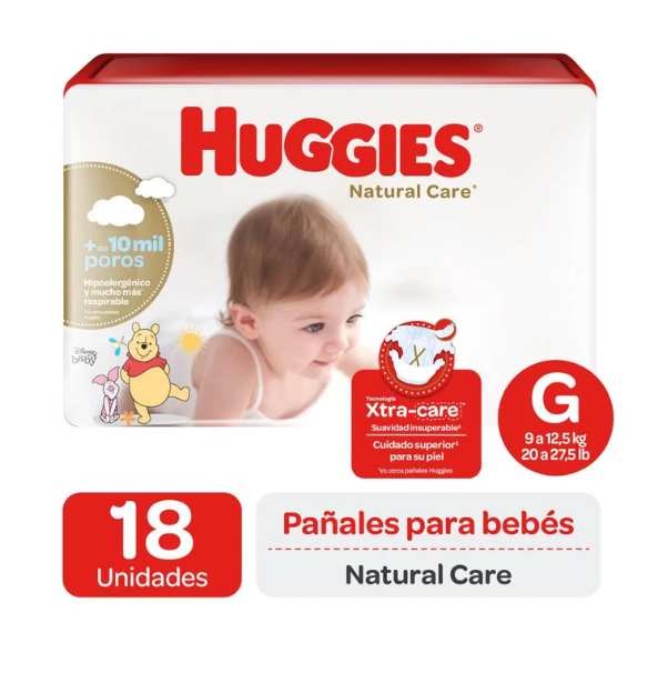Pañales Huggies Natural Care G 144 Unidades-1