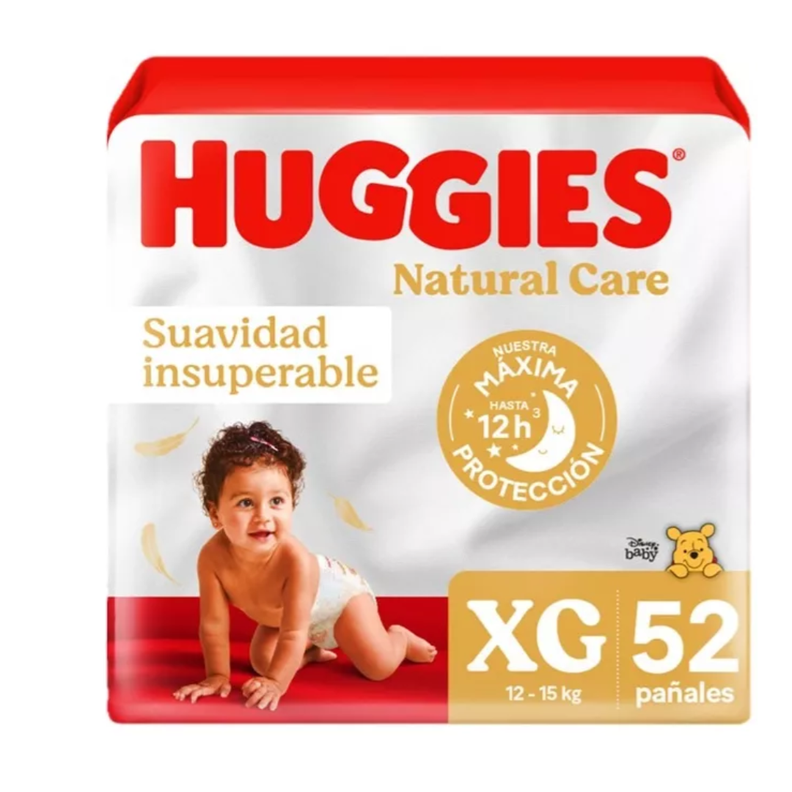 Maleta Huggies Natural Care XG 52 Unidades-0