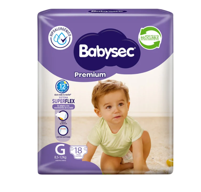 Pañales Babysec Premium G 144 pañales-0