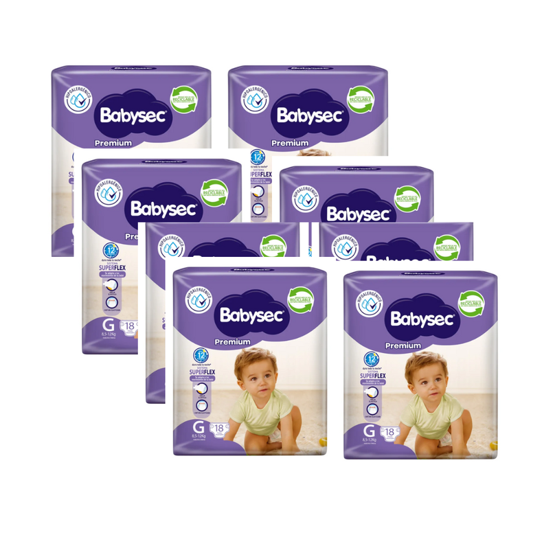 Pañales Babysec Premium G 144 pañales-1