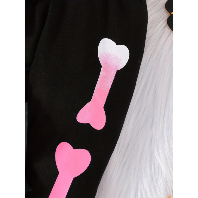 Conjunto Halloween Esqueleto Bebe Niña-5