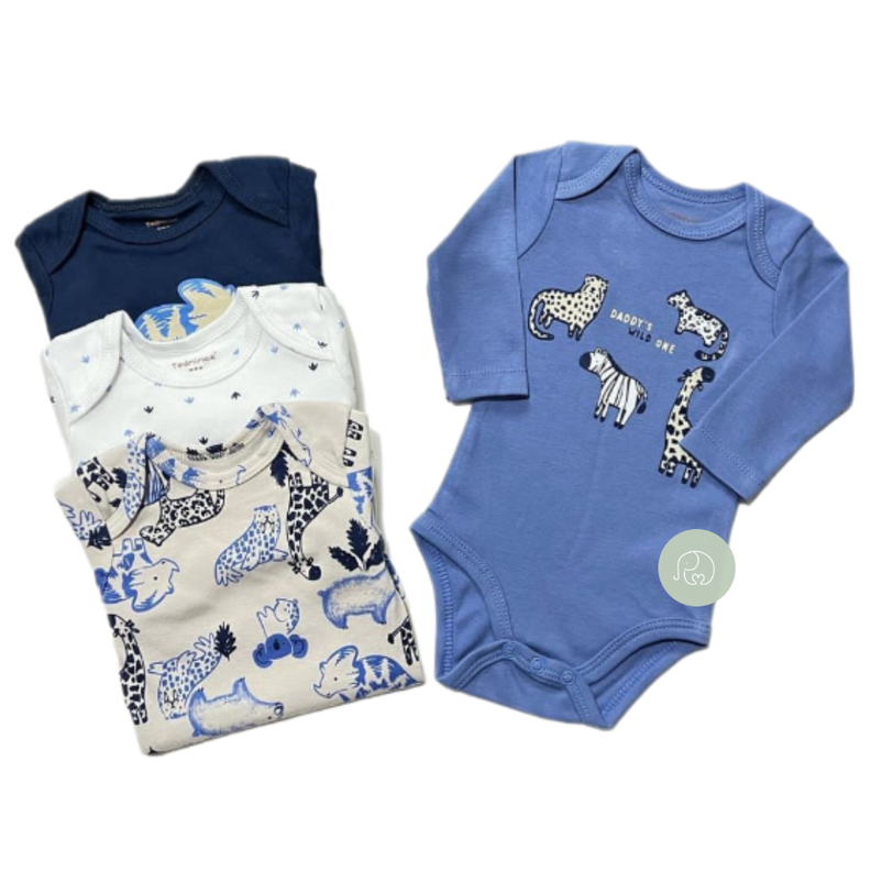 Pack de 4 Bodies Dinosaurio Bebé Niño-0