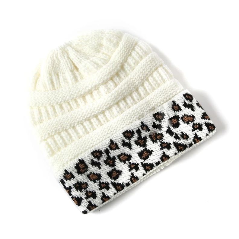 Gorro De Lana Femenino Borde Animal Print-0