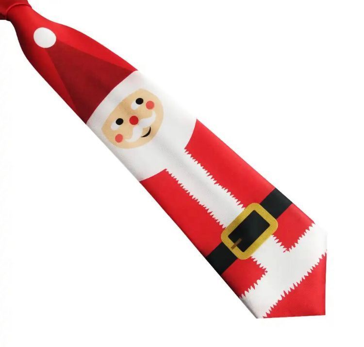 Corbata Con Diseño Navidad, Corbata Entretenida Navideña-0