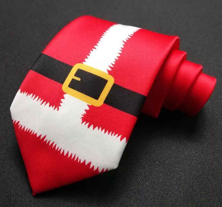 Corbata Con Diseño Navidad, Corbata Entretenida Navideña-1