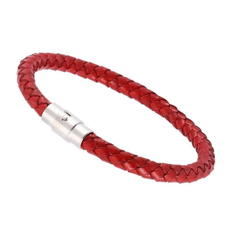 Pulsera Elegante Vikinga Rojo Intenso -2