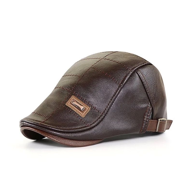 Boina De Hombre Ajustable De Cuero EJamont Modelo Tox-0