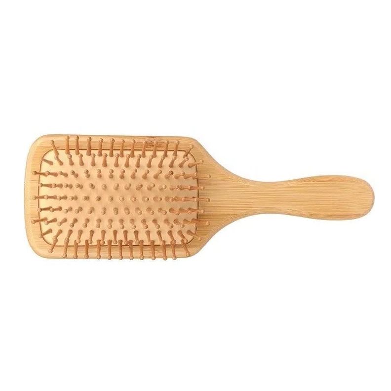 Peine De Bambú, Peineta De Madera De Cepillado Suave.-2