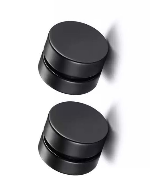 Aros Negros Magnéticos Sin Perforación, Con Iman-2