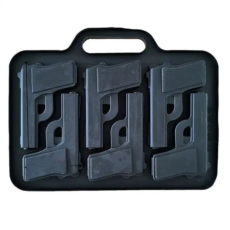 Cubetas de Hielo con Forma de Pistolas, Cubiteras de Hielo Silicona Molde Pistola-4