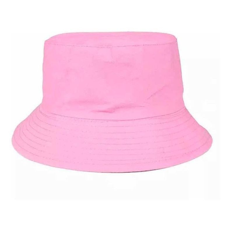 Gorra Bucket Unisex Para Adultos Tipo Pescador Rosa Estandar Rosado