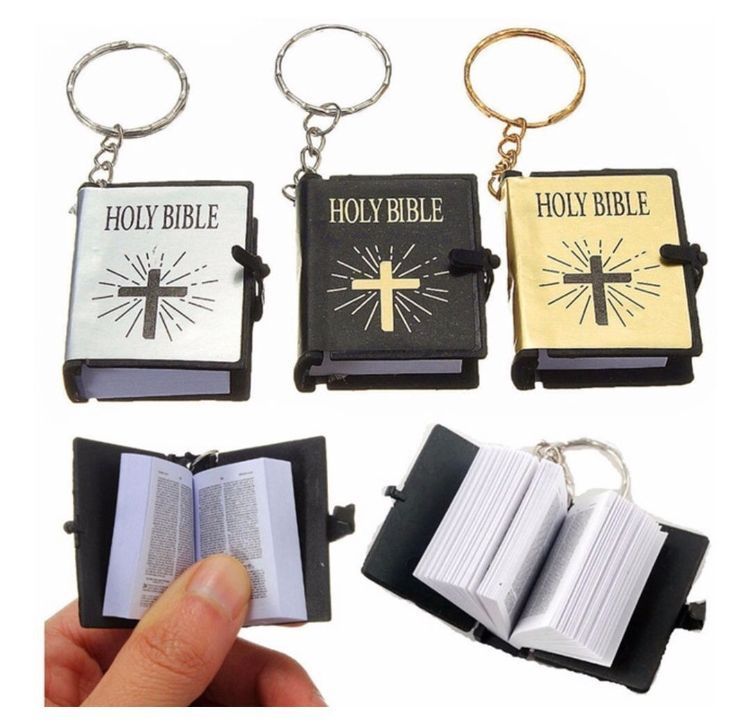 Llavero De Mini Biblia, Mini Biblia Llavero Versión Español.-3