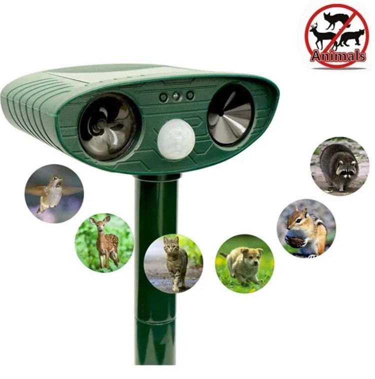 Repelente Gatos Perros Ahuyentador Plaga Ultrasónico Solar-3