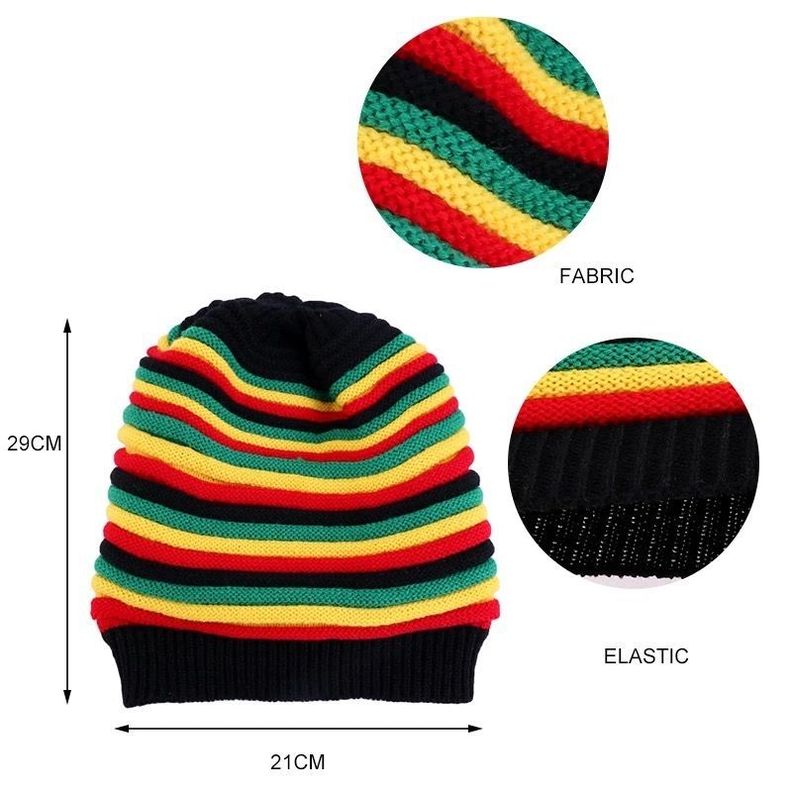 Gorro Reggae De Lana, Gorro Lana Con Estilo Reggae-2