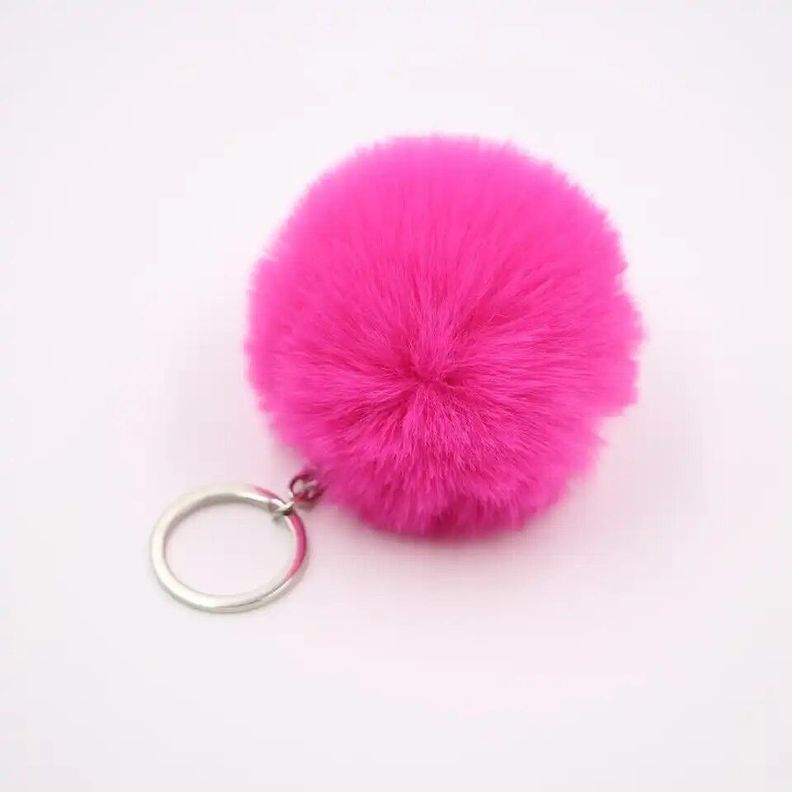 Llavero Estiloso De Pompón, Llavero Para Mujer-1