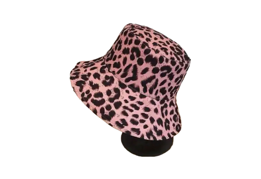 Sombrero Bucket Animal Print Rosa Bucket Estiloso Mujer-4