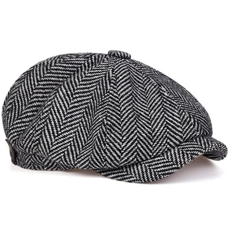 Boina Sombrero Hombre Elegante Con New Estilo Gris Claro New.-1