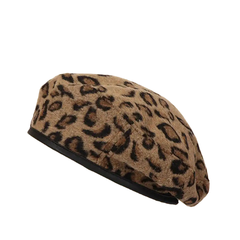 Boina Francesa Modelo Leopardo , Sombrero Animal Print-0
