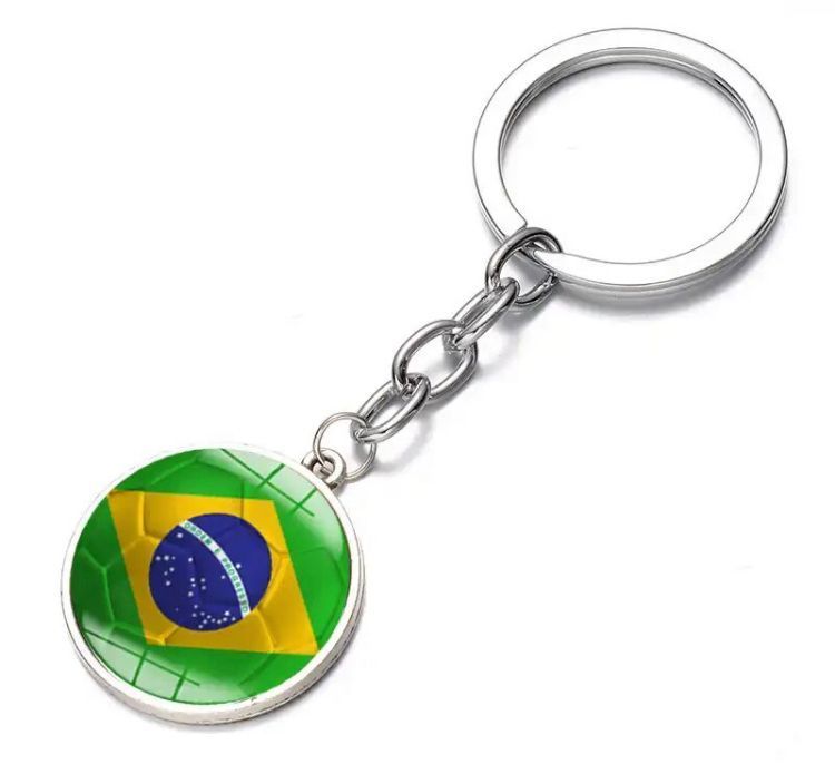 Llavero Futbolero Brasilero, Llavero De Brasil Verde Amarillo-0
