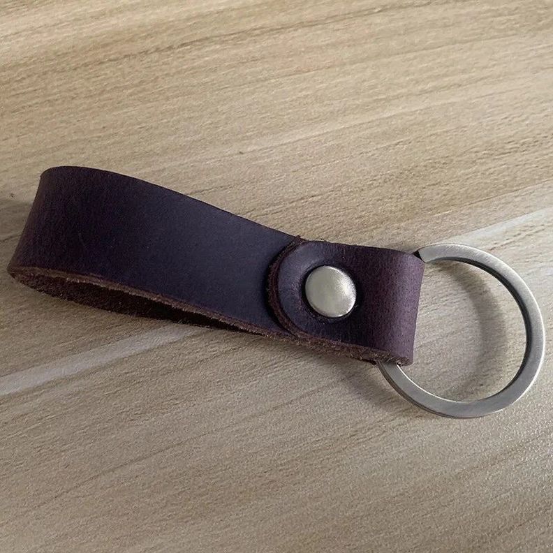Llavero De Cuero Elegante Retro, Llavero Masculino-0