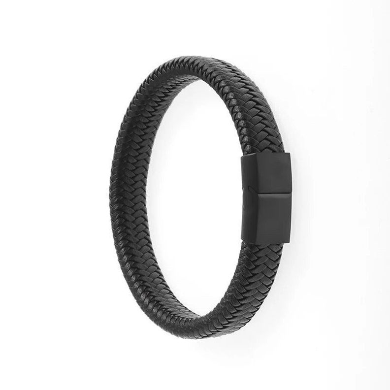  Pulsera Minimalista Cuero Brazalete Simple Y Elegante-1