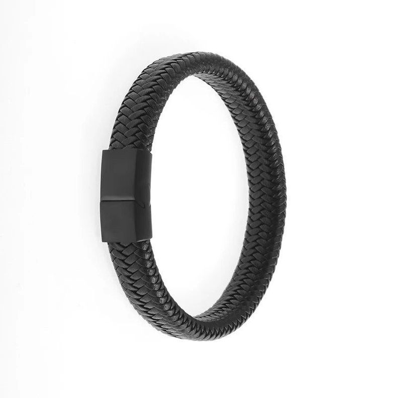  Pulsera Minimalista Cuero Brazalete Simple Y Elegante-2