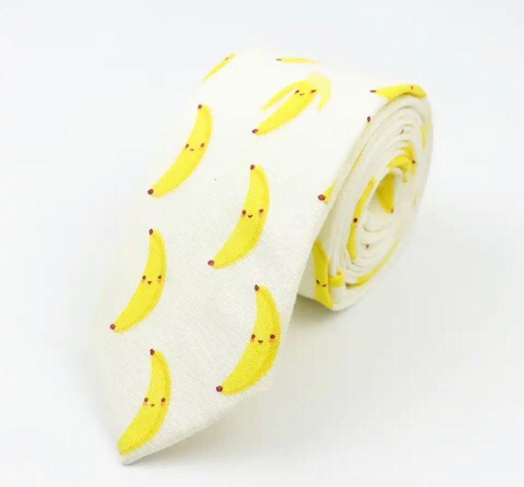 Corbata Divertida Con Diseño De Plátanos-2