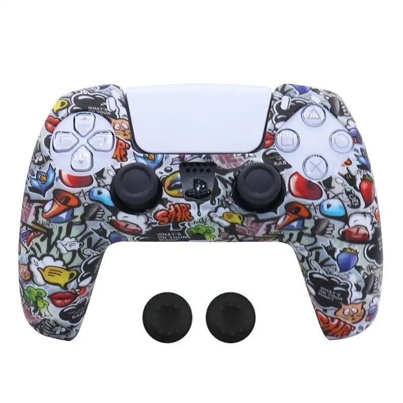 Funda Grafiti Protectora para Mando Control de Ps5 Compatible -0