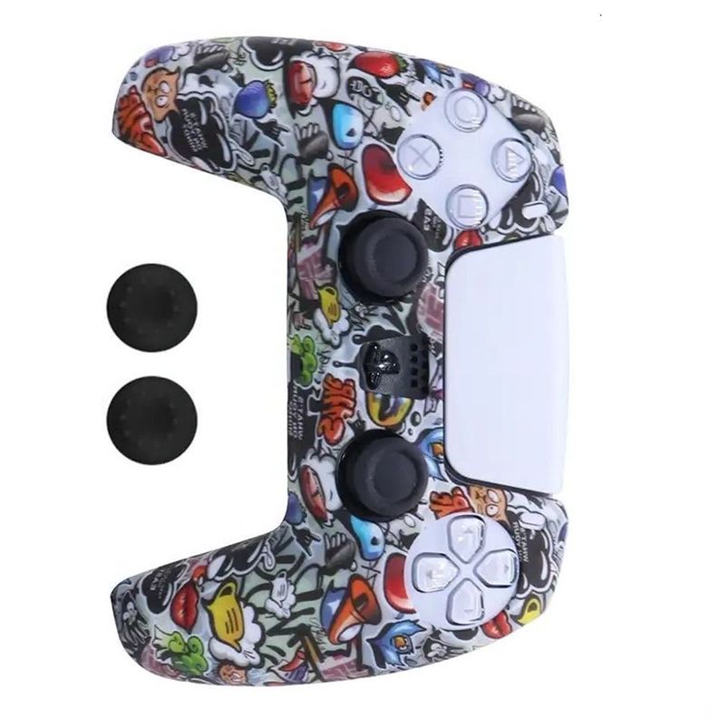 Funda Grafiti Protectora para Mando Control de Ps5 Compatible -2