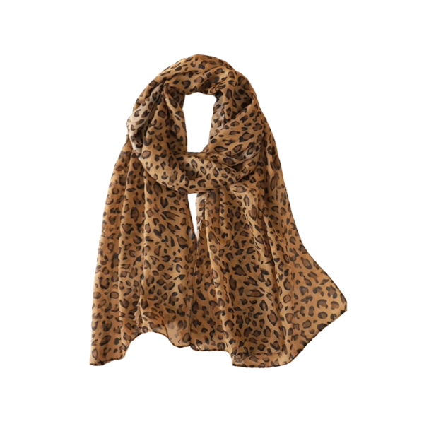 Pañuelo Femenino Elegante Y Bufanda Fresca Diseñó Leopardo-0