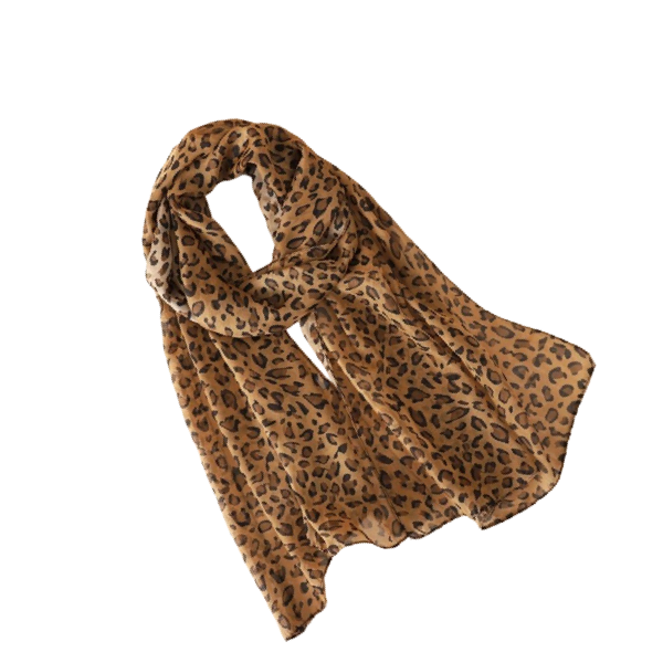 Pañuelo Femenino Elegante Y Bufanda Fresca Diseñó Leopardo-1
