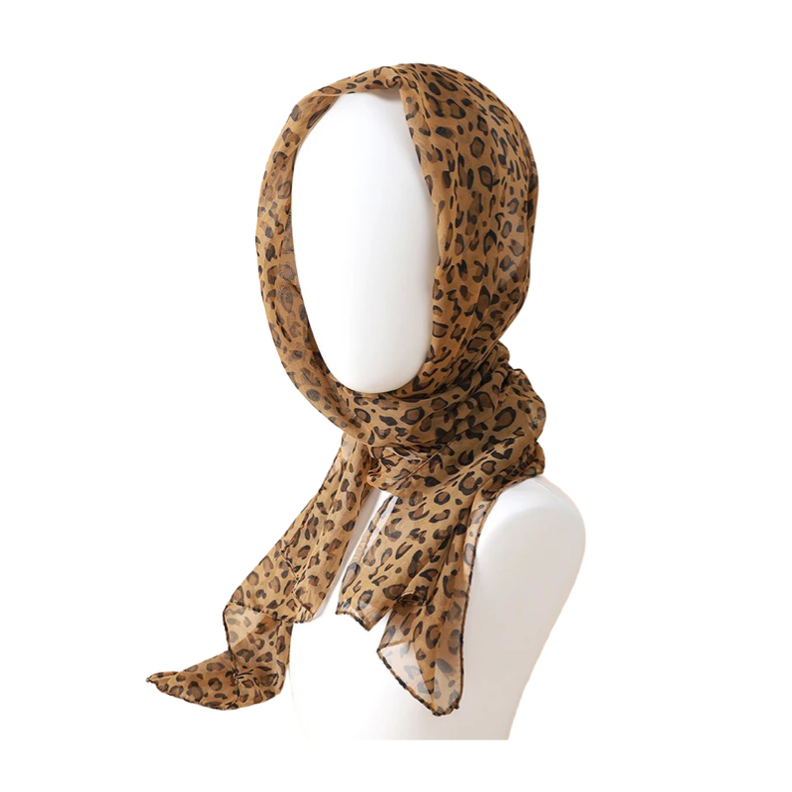 Pañuelo Femenino Elegante Y Bufanda Fresca Diseñó Leopardo-2