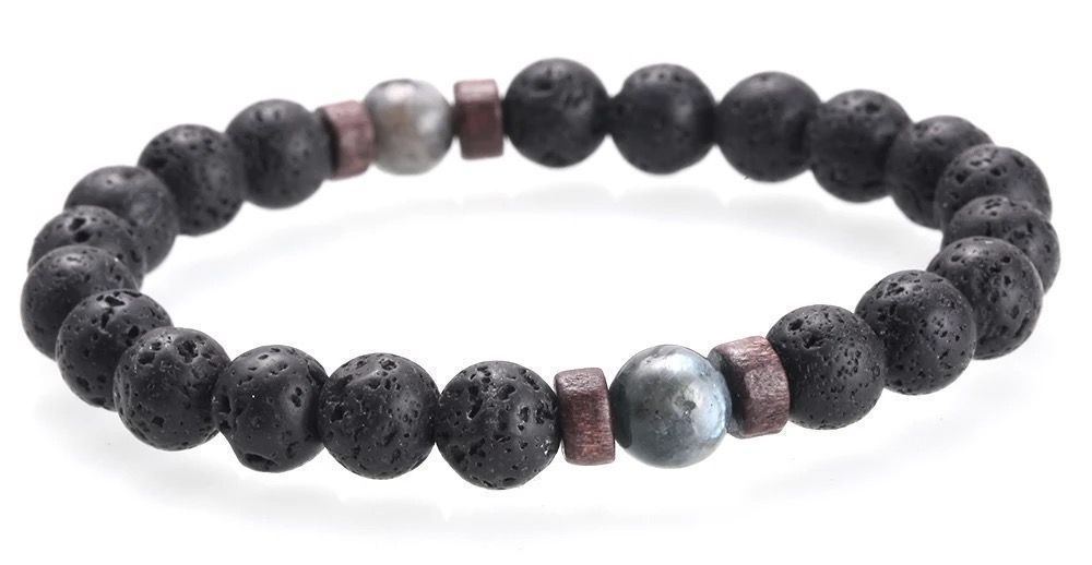 Pulsera Tibetana Piedras Negras -3