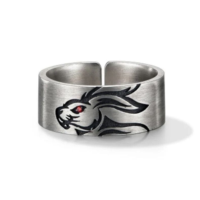 Anillo De Conejo Zodiacal Feroz Ajustable, Anillo Conejo-0