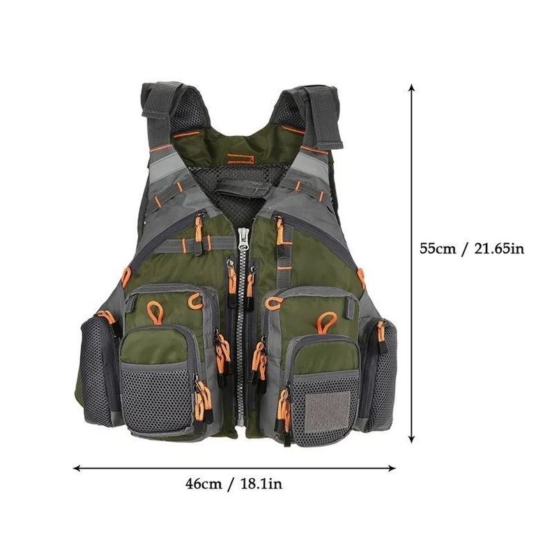 Chaleco De Pesca Salvavidas Mochila Pescador CBF-0